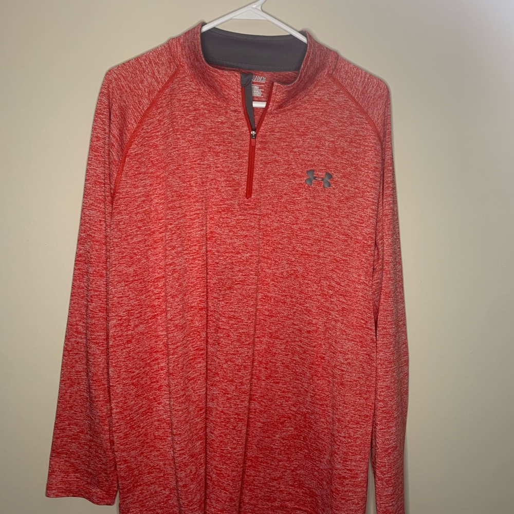 Under Armor Red Quarter Red Quarter Zip SIZE: XL